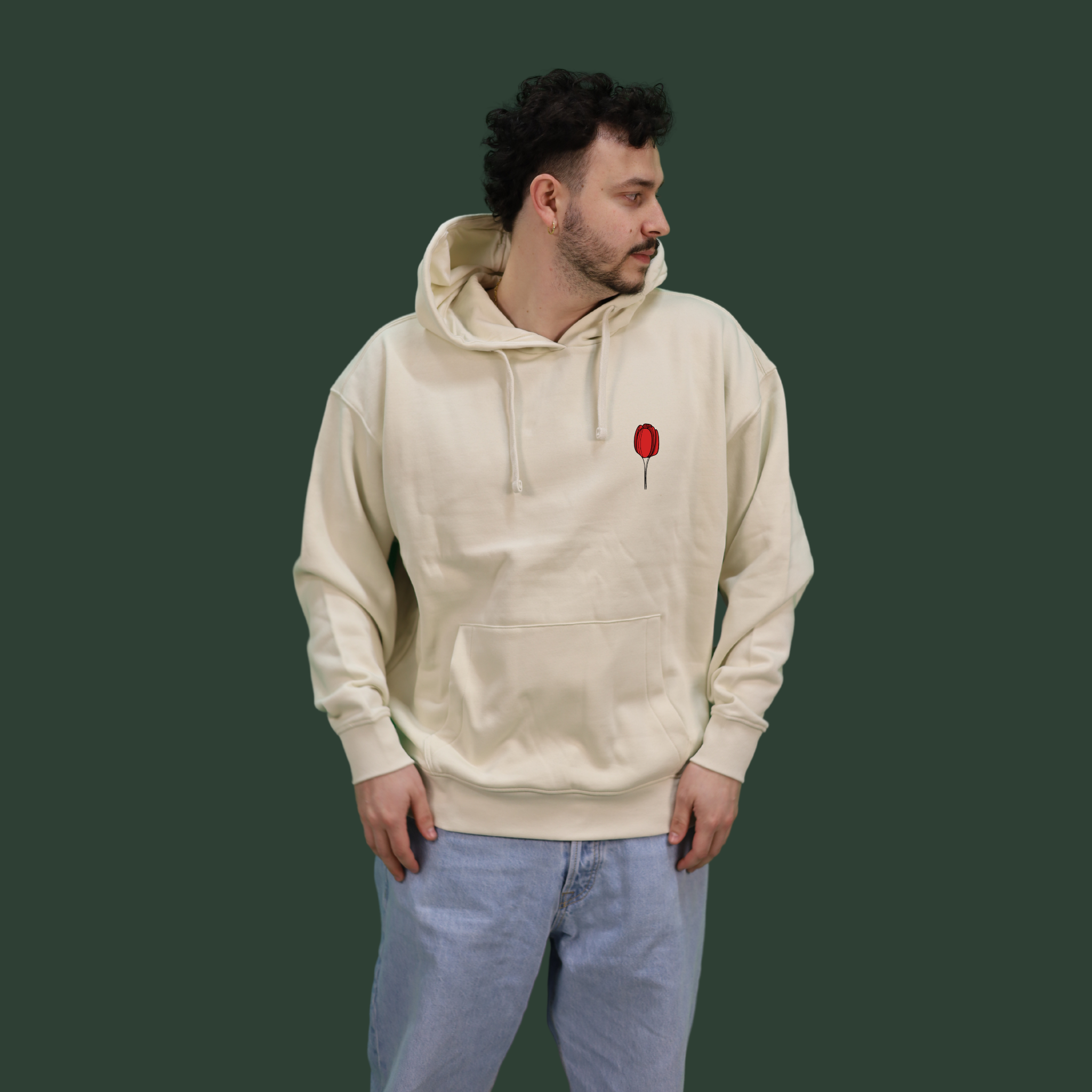 Hoodie Camion à tulipes – Conduite fleurie OVERSIZE