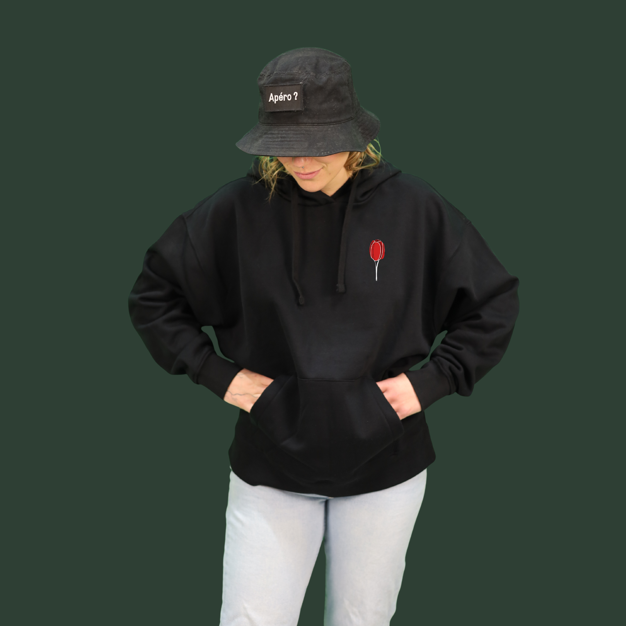 Hoodie Camion à tulipes – Conduite fleurie OVERSIZE