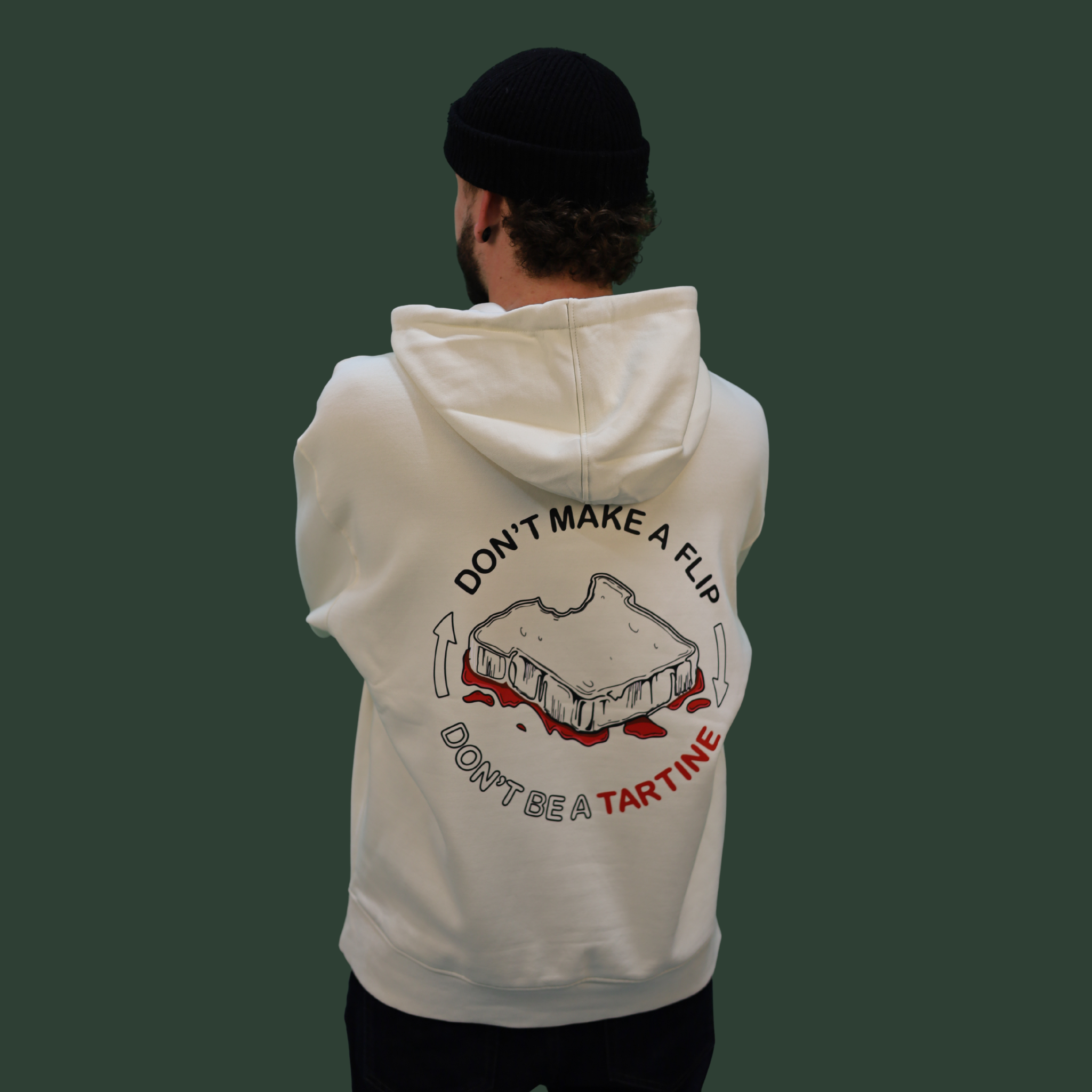 Hoodie Don’t make a flip – Don’t be a tartine OVERSIZE
