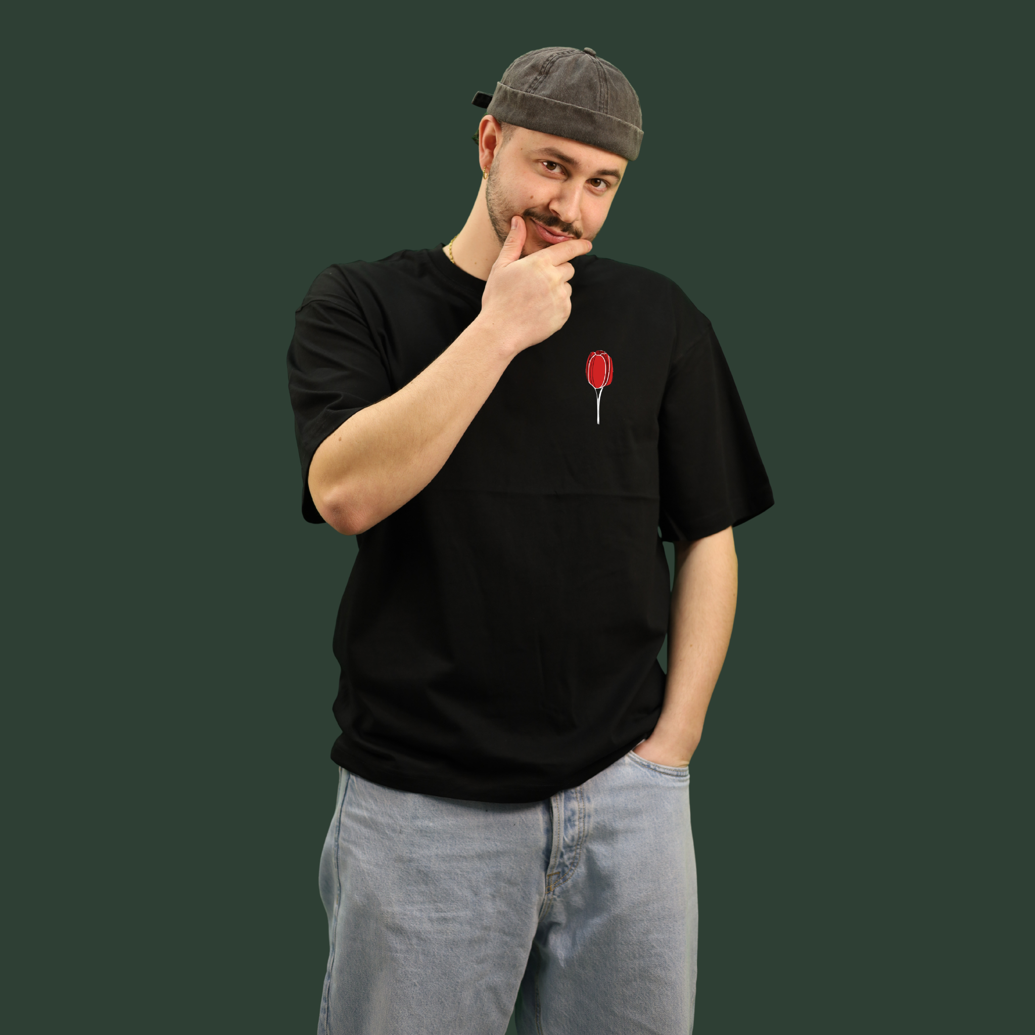 Lot de 3 T-shirts Oversize Streetwear – Coton Bio Noir