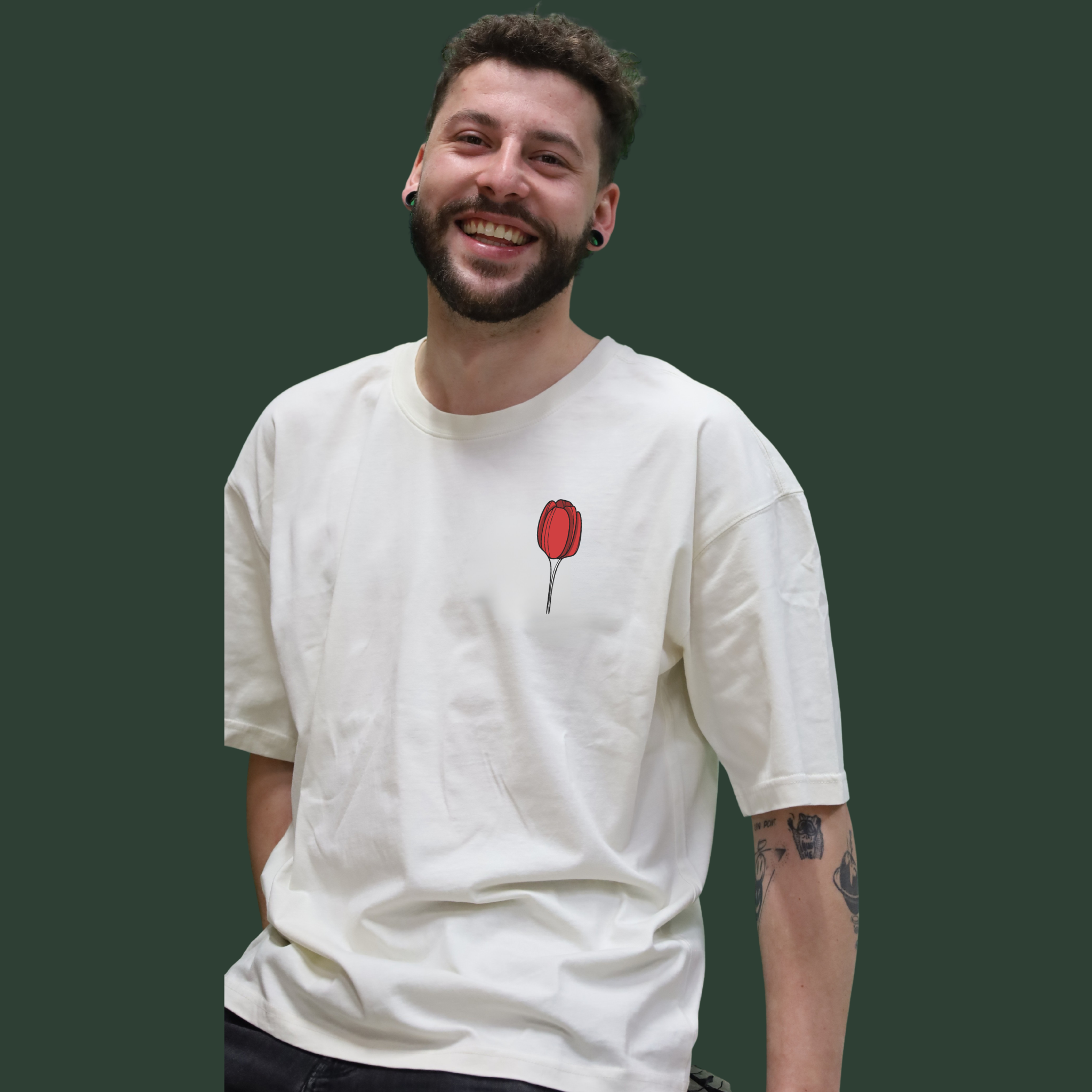 T-shirt Camion à tulipes – Conduite fleurie OVERSIZE