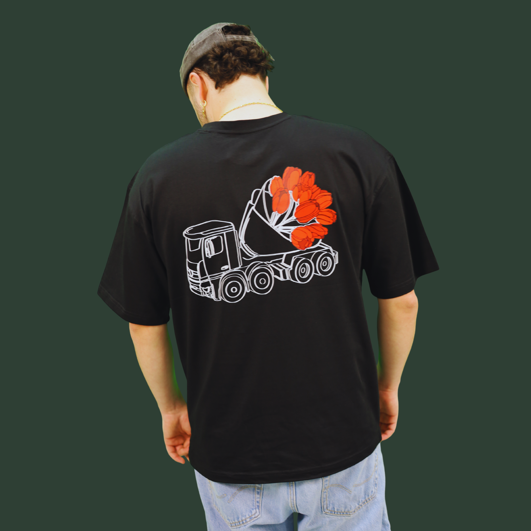 Lot de 3 T-shirts Oversize Streetwear – Coton Bio Noir