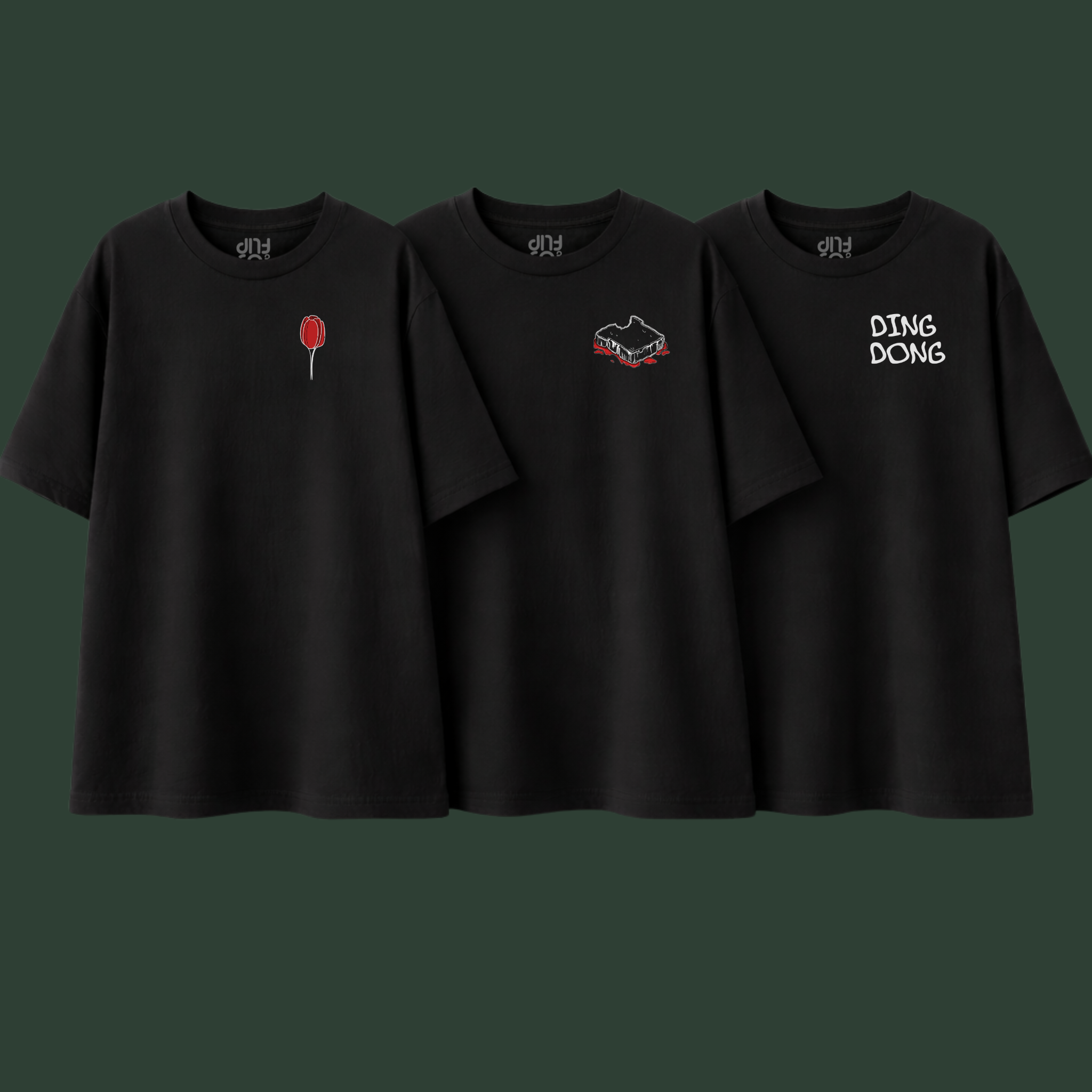 Lot de 3 T-shirts Oversize Streetwear – Coton Bio Noir