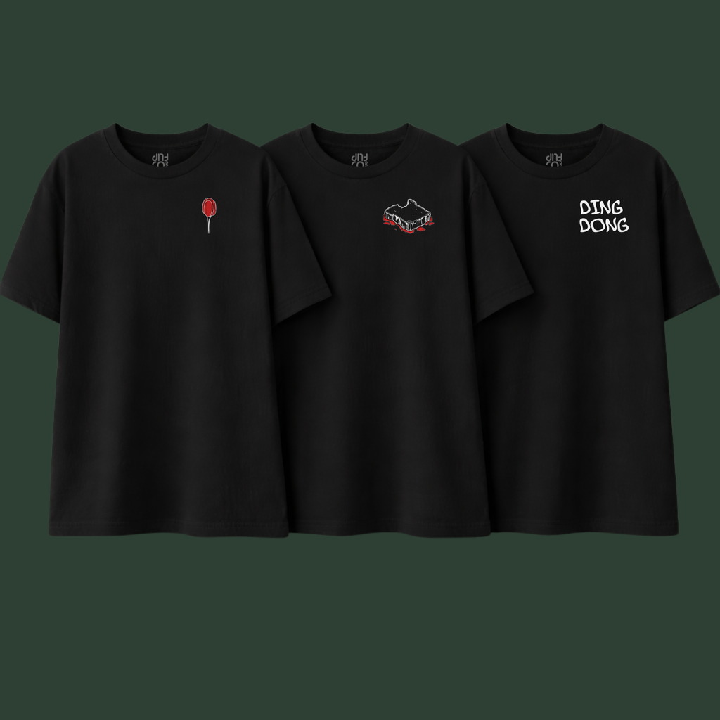 Lot de 3 T-shirts Regular Streetwear – Coton Bio Noir